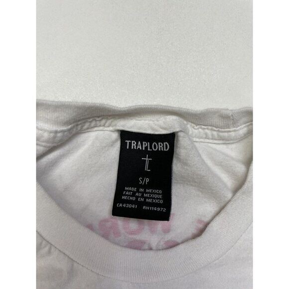 Traplord Worldwide Graphic T-shirt Women Small White Short Sleeve - Picture 5 of 6